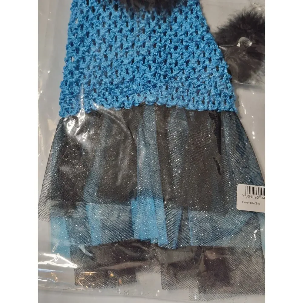 Dog , Cat Dress Tutu Black Blue Pet Outfit Size S Holloween Costume Puppy Skirt